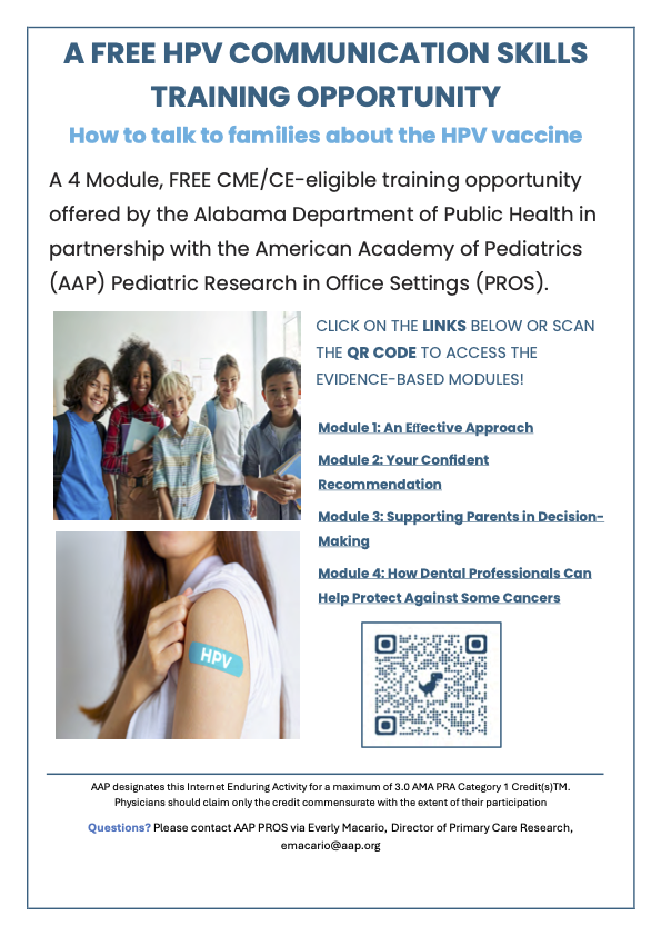 HPV Communication Skills flyer AL